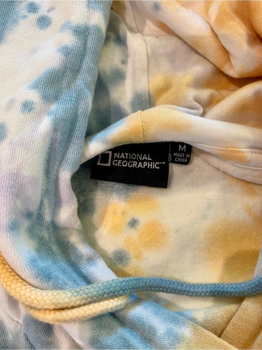 National Geographic Multicolor Tie-Dye Hoodie - Blue, Tan, Purple - Picture 3 of 4